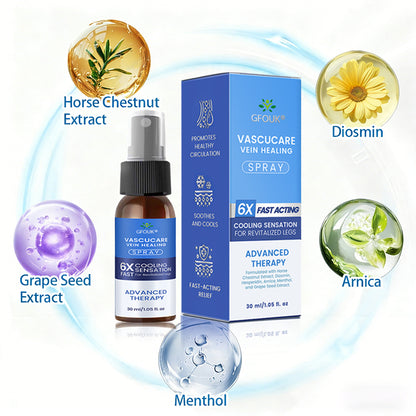 🇨🇦✨✨GFOUK® VascuCare Vein Healing Spray(Designed for Varicose veins, Spider veins, Deep vein Thrombosis, Chronic venous insufficiency, Venous ulcers, Thrombophlebitis and other venous issues)